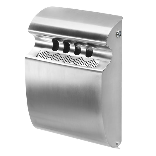 Designer wall ashtray, 3 l, stainless steel, satin finish.