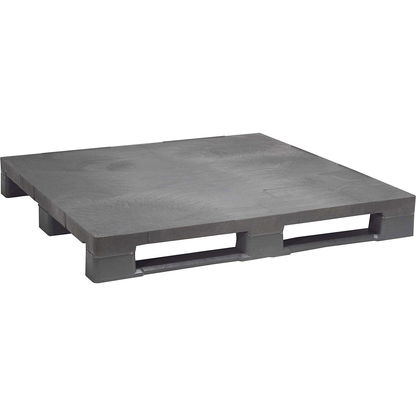 Plastic runner pallet, LxW 1200 x 1000 mm, with steel reinforcement, grey.