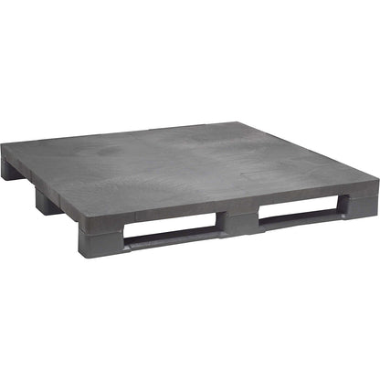 Plastic runner pallet, LxW 1200 x 1000 mm, with steel reinforcement, grey.