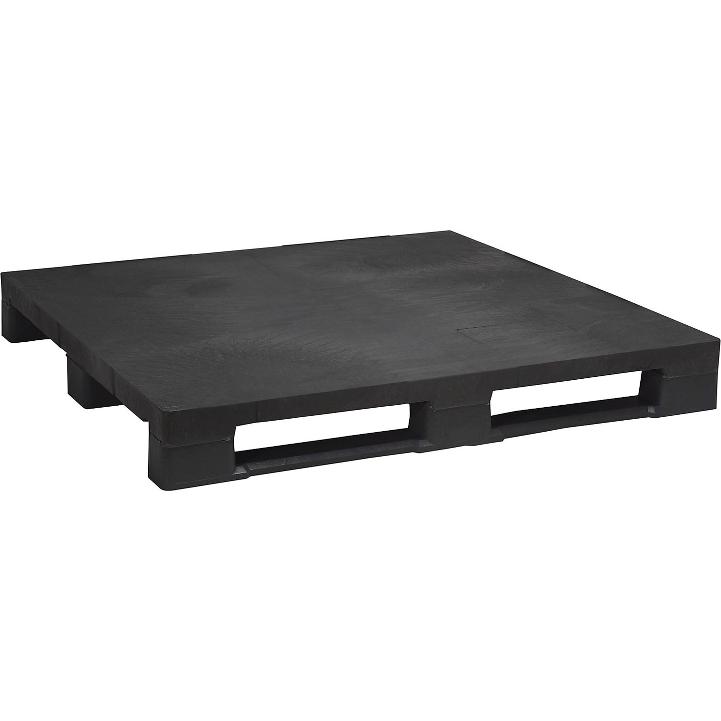 Plastic runner pallet, LxW 1200 x 1000 mm, with steel reinforcement, charcoal.