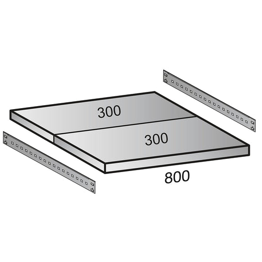 Additional shelf for boltless archive shelving, depth 600 mm, width 800 mm.