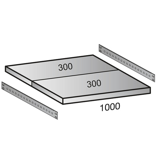 Additional shelf for boltless archive shelving, depth 600 mm, width 1000 mm.