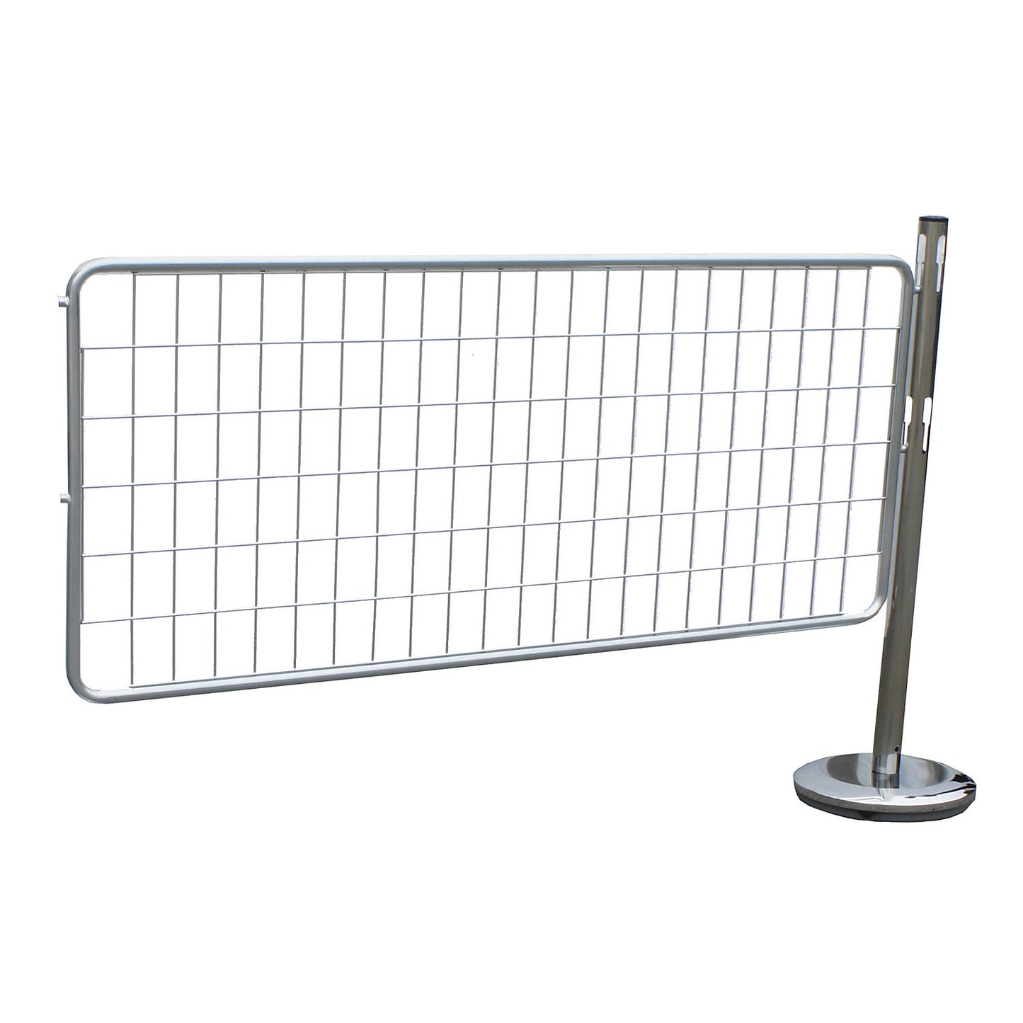 Barrier post extension set with mesh, 1 post, 1 mesh panel, zinc plated / chrome plated.