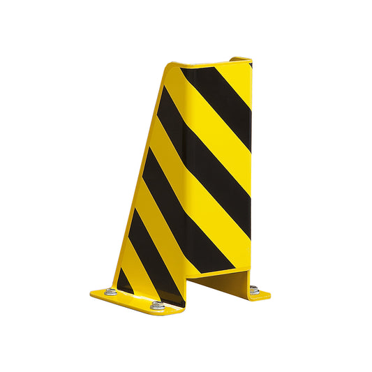 Collision protection, steel, U-profile, wall thickness 6 mm, height 400 mm, internal width 124 mm.