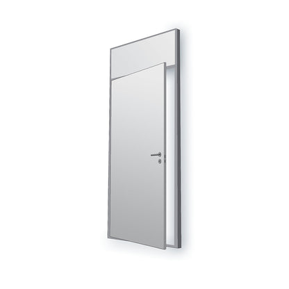 Flexible partition system, wall thickness 82 mm, single door section, HxW 2093 x 936 mm, without window.