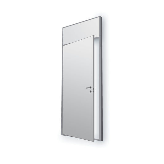 Flexible partition system, wall thickness 82 mm, single door section, HxW 2093 x 936 mm, without window.