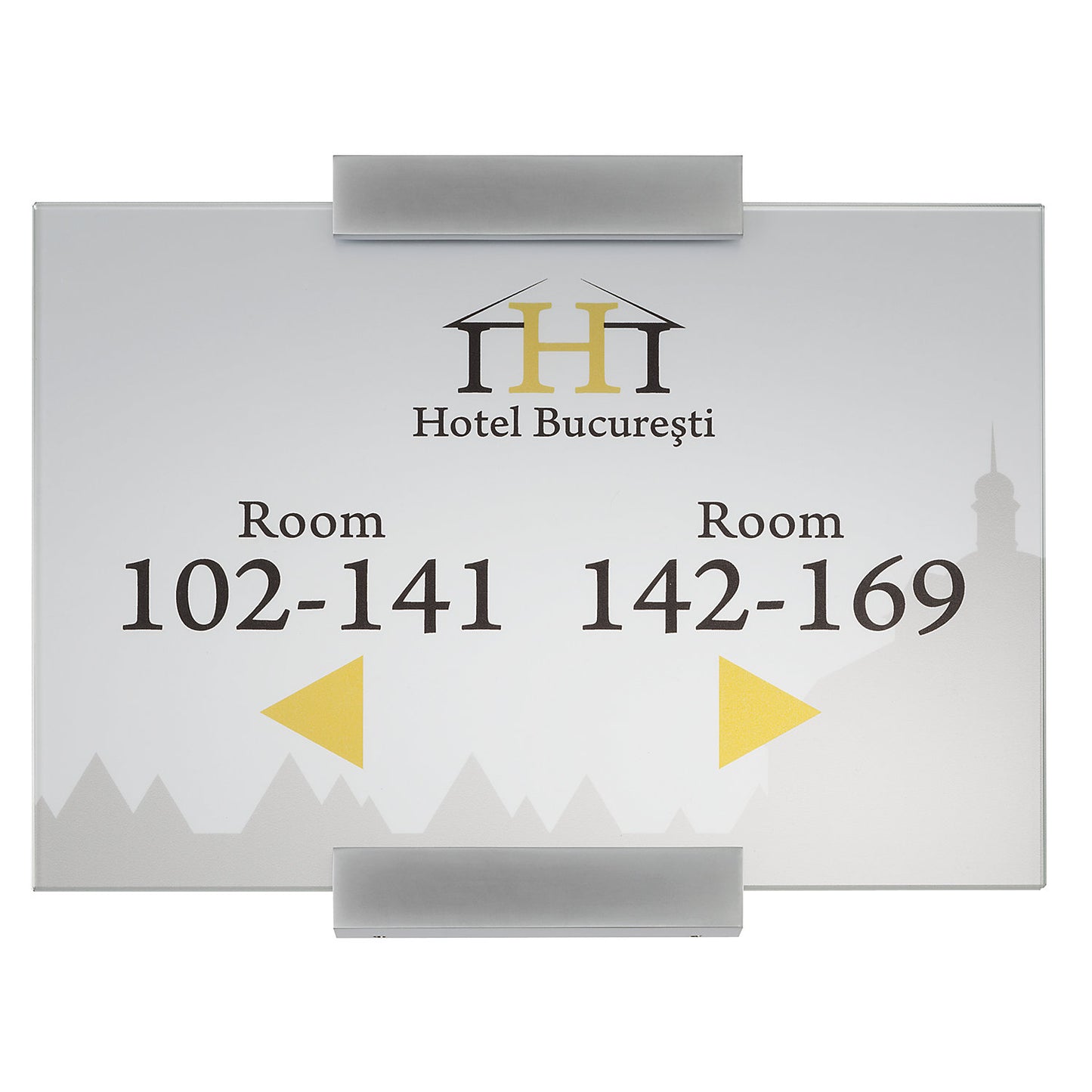 MONACO™ direction sign, A4, HxW 297 x 210 mm, weight 1.78 kg.