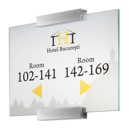 MONACO™ direction sign, A4, HxW 297 x 210 mm, weight 1.78 kg.