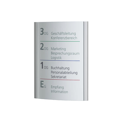 ORLANDO™ direction sign, A4 portrait, HxW 297 x 230 mm, weight 1.58 kg.