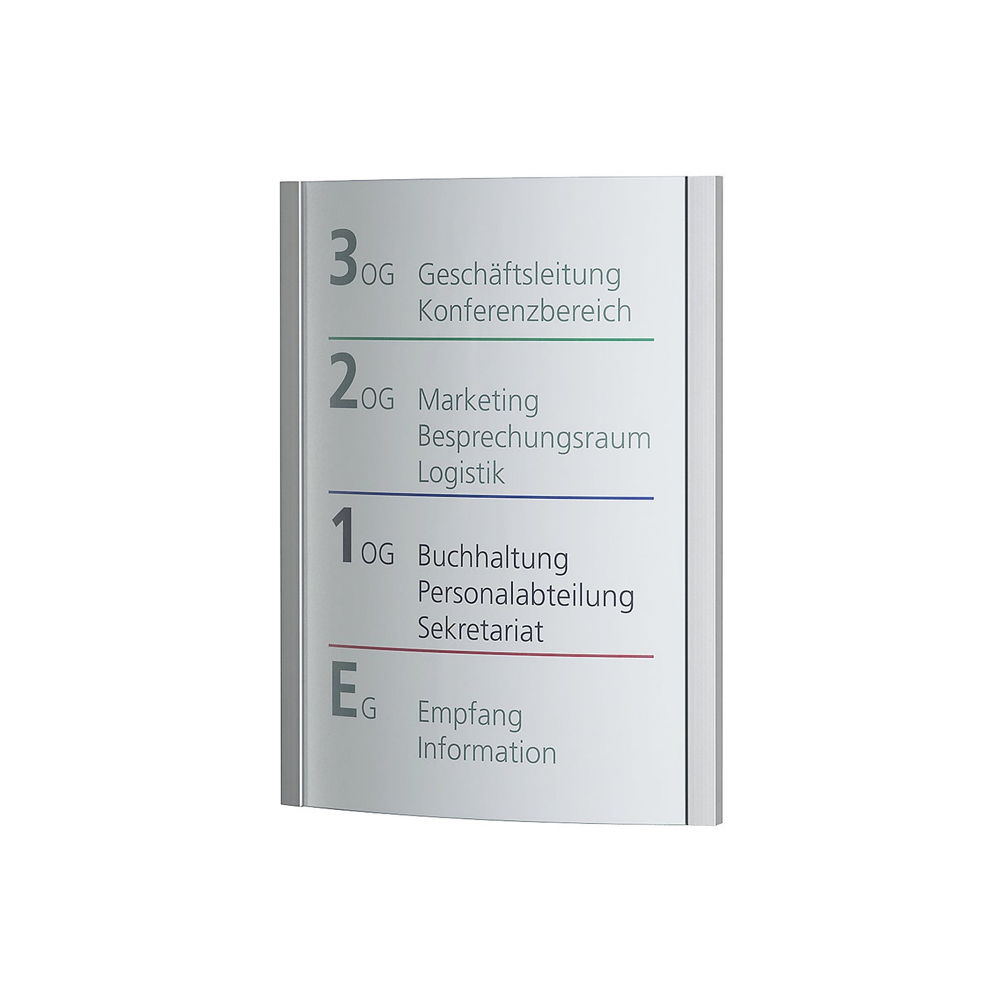 ORLANDO™ direction sign, A3 portrait, HxW 420 x 320 mm, weight 1.82 kg.