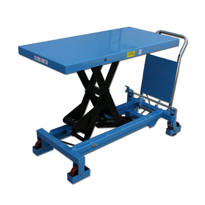 Lifting platform truck, with fixed handle, max. load 1500 kg.