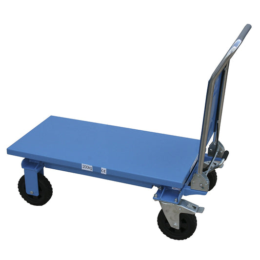 Lifting platform truck, lifting range 330 - 1010 mm, max. load 200 kg.