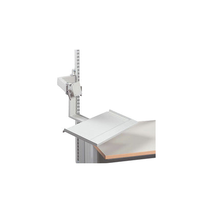 Keyboard shelf, for LCD monitor bracket, light grey.