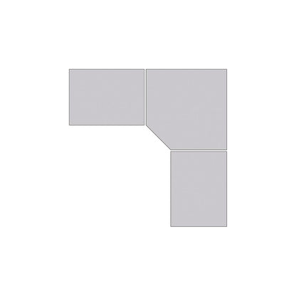 Corner panel, light grey, WxD 1153 x 1153 mm.