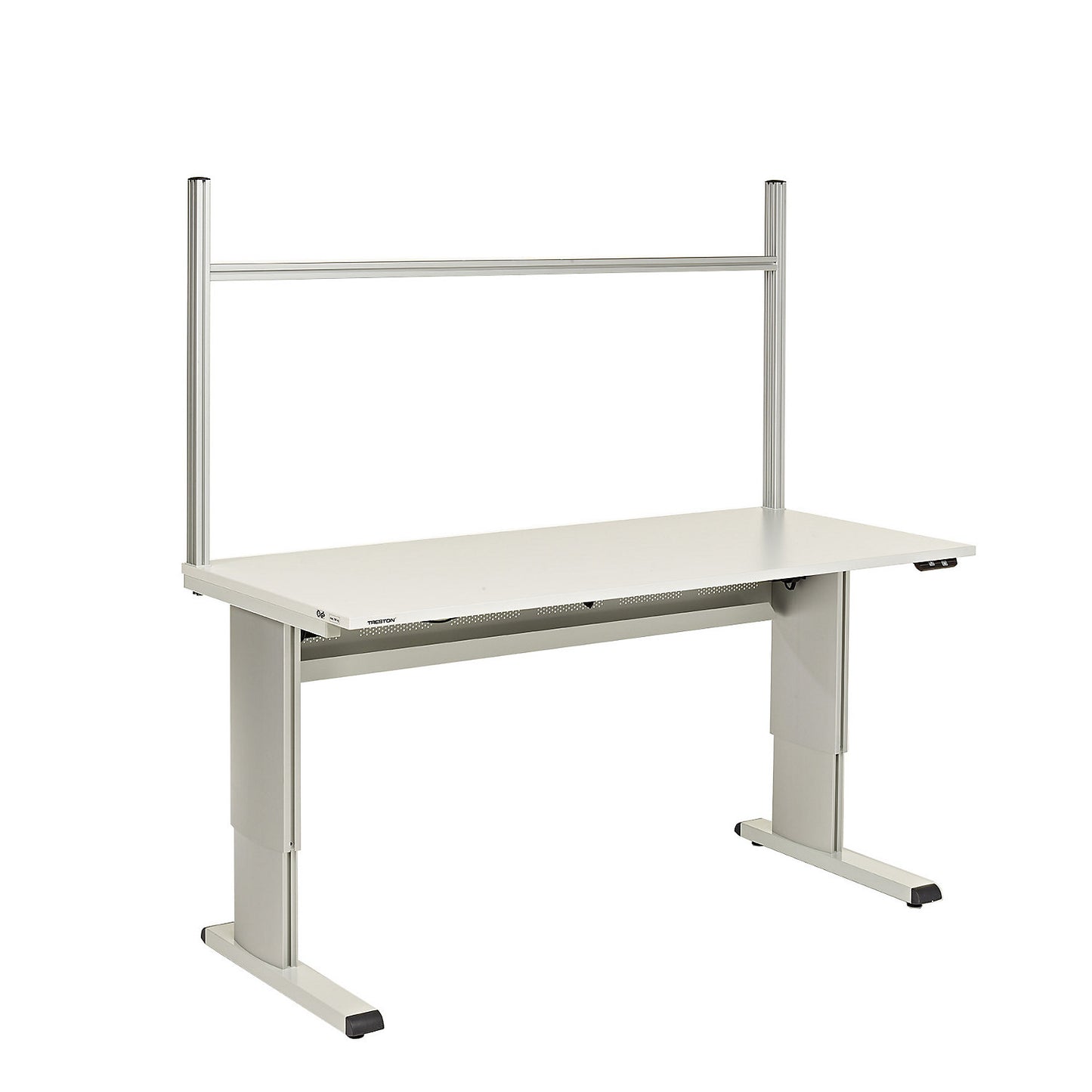 Support profile for work table, light grey, WxH 1063 x 900 mm.