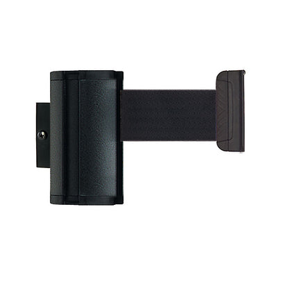 Wall Mount tape belt cartridge, belt extends to max. 2300 mm, belt colour black.