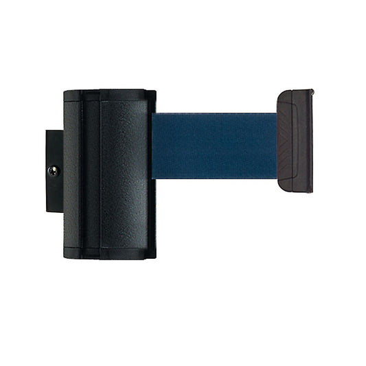 Wall Mount tape belt cartridge, belt extends to max. 2300 mm, belt colour navy.
