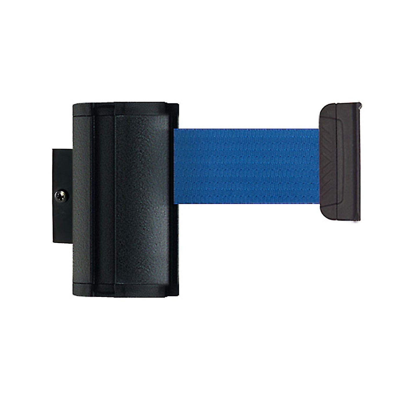 Wall Mount tape belt cartridge, belt extends to max. 3700 mm, belt colour blue.