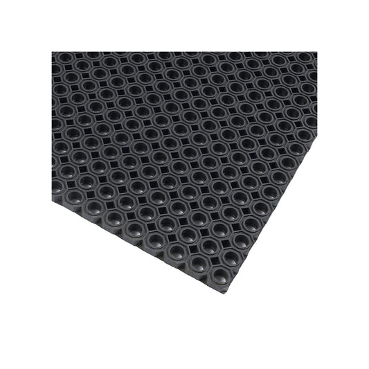 Entrance matting, perforated, black, L x W 1500 x 1000 mm.