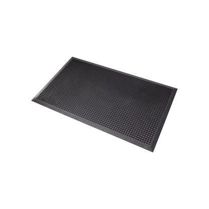 Entrance matting, suitable for wheelchairs, black, LxW 900 x 700 mm.