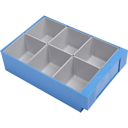 Insert box for combination drawer system, for drawer HxWxD 88 x 225 x 309 mm, max. 6 bins per drawer.