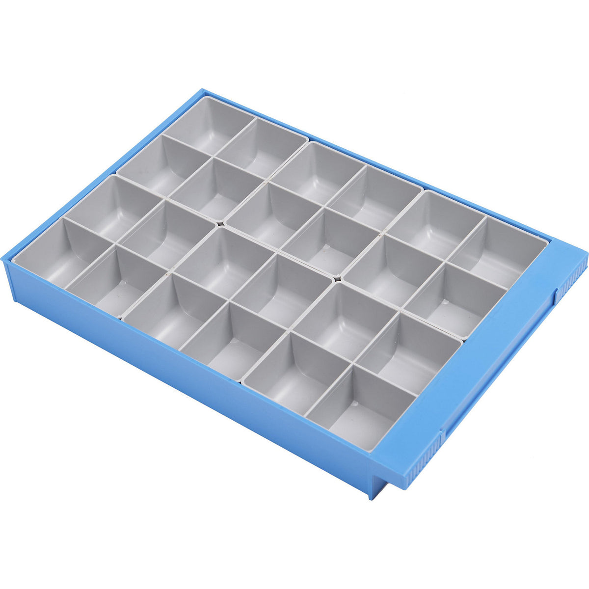 Insert box for combination drawer system, for drawer HxWxD 42.5 x 225 x 309 mm, max. 6 bins per drawer, with divider.