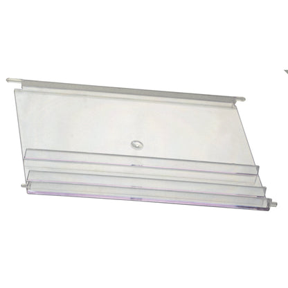 Transparent flap for open fronted storage bin, for 80 l capacity, pack of 10, transparent.