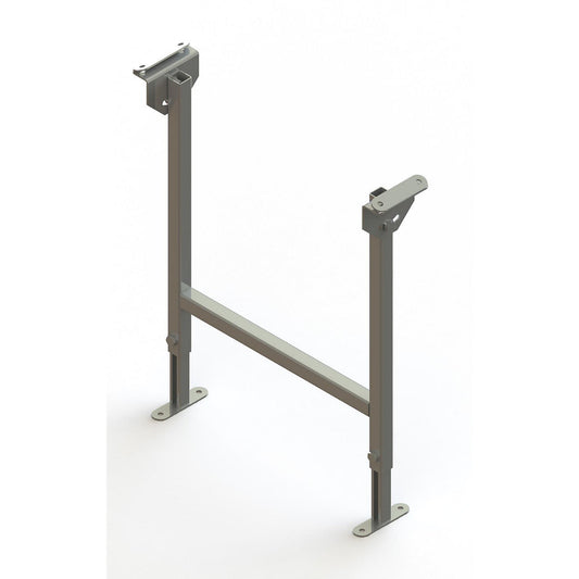Dual frame support, zinc plated, track width 400 mm, adjustment range 580 - 950 mm.