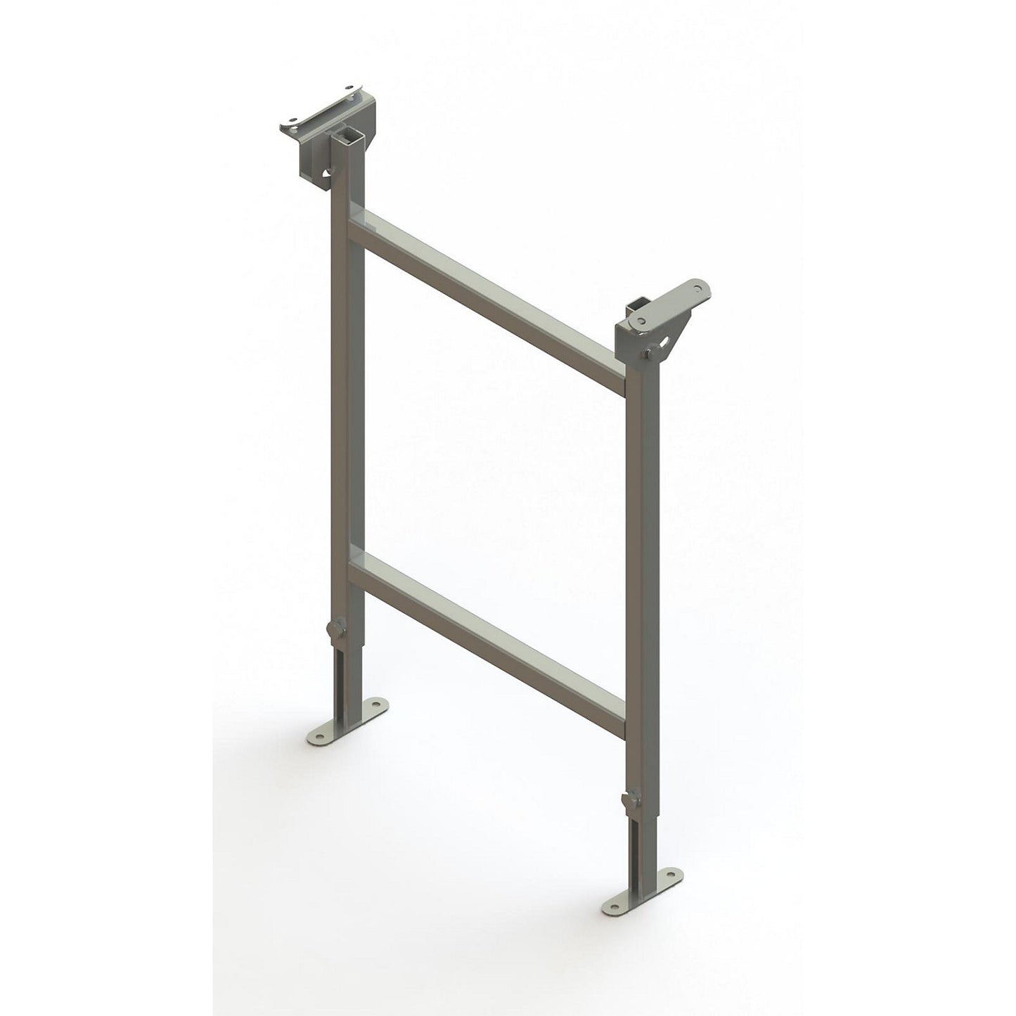 Dual frame support, zinc plated, track width 500 mm, adjustment range 730 - 1250 mm.