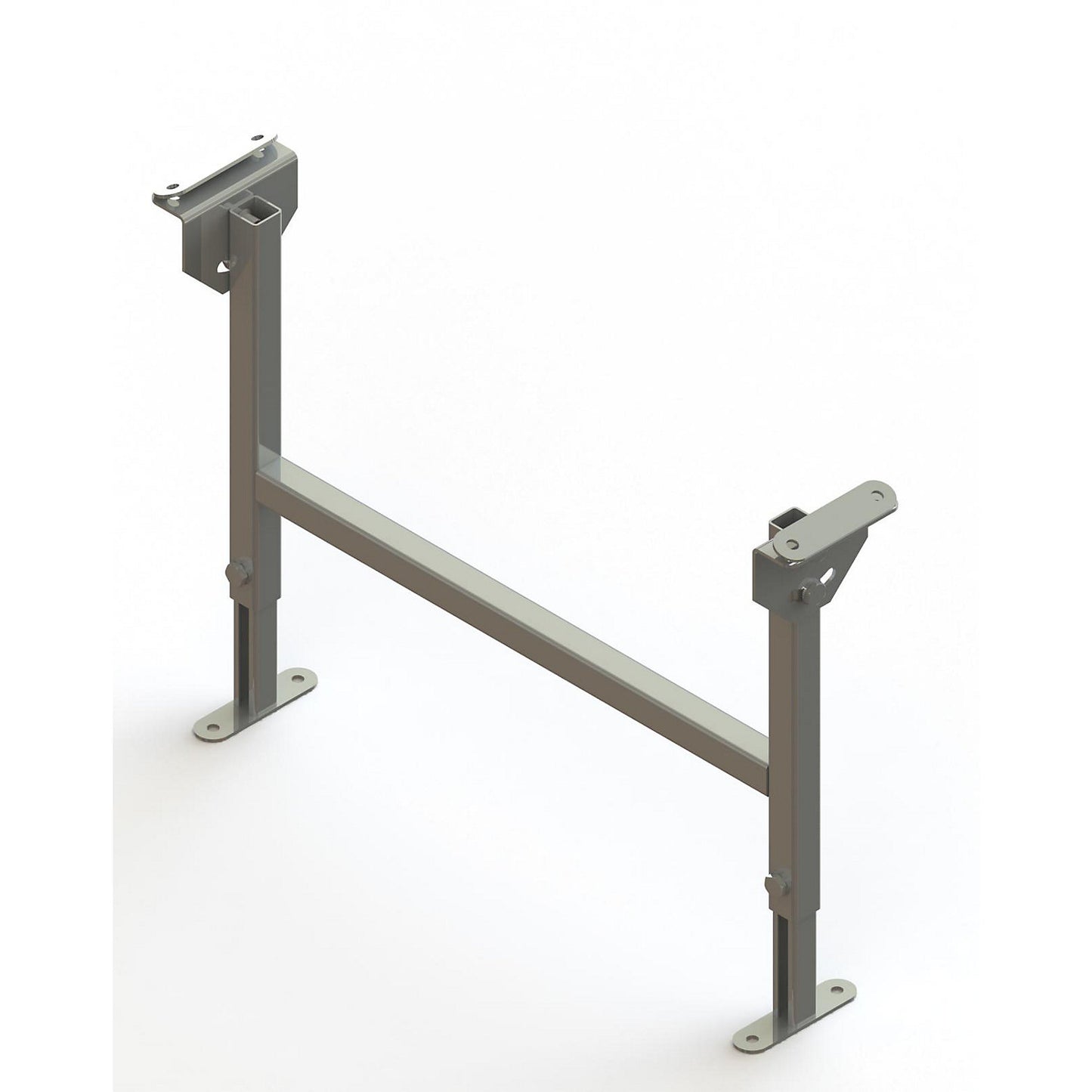 Dual frame support, zinc plated, track width 600 mm, adjustment range 380 - 580 mm.