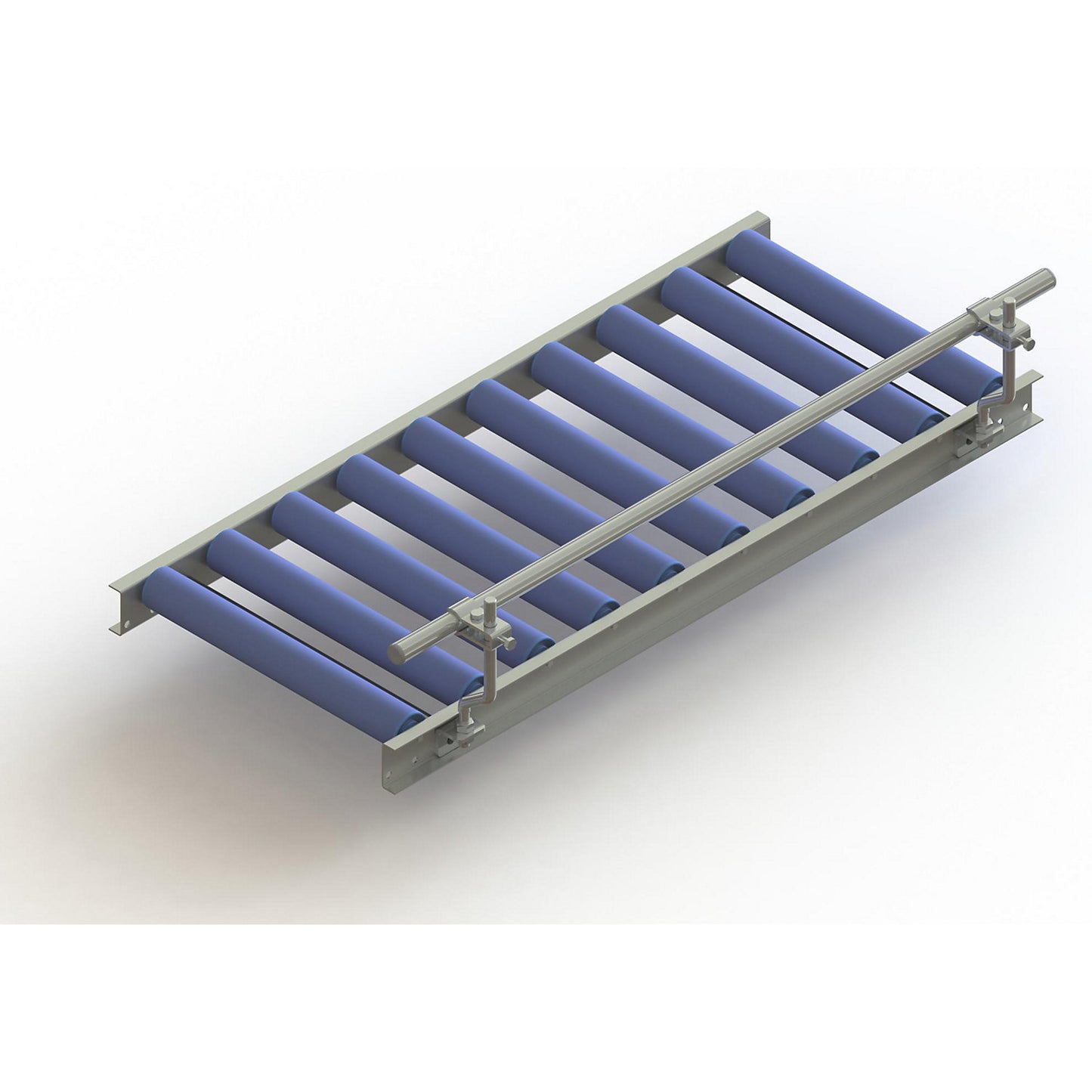 Side guide rail for straight sections of the skate wheel conveyor, single sided, length 1000 mm.
