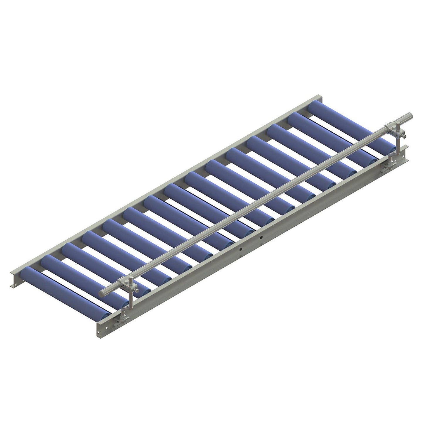 Side guide rail for straight sections of the skate wheel conveyor, single sided, length 1500 mm.
