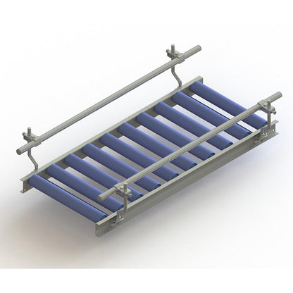 Side guide rail for straight sections of the skate wheel conveyor, double sided, length 1000 mm.