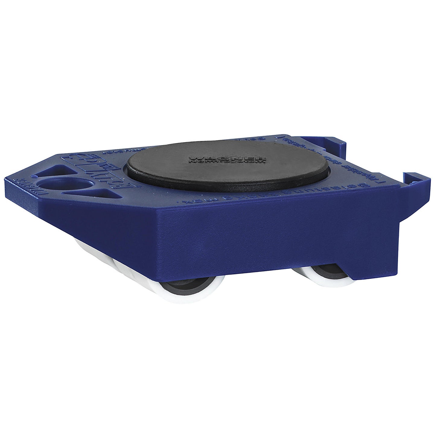Load skates, max. load 200 kg, pack of 4, panel Ø 60 mm, blue, soft castors.