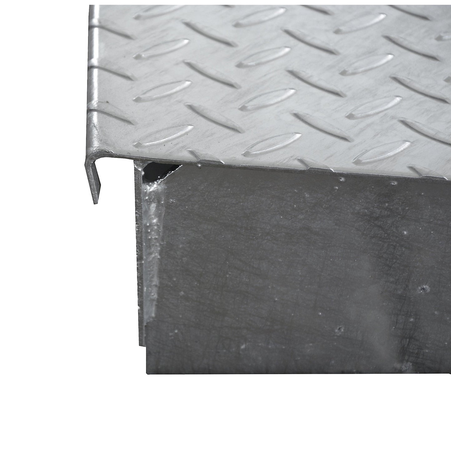 Loading ramp for steel low profile sump tray, zinc plated, depth 1150 mm, max. wheel load 500 kg, width 450 mm.
