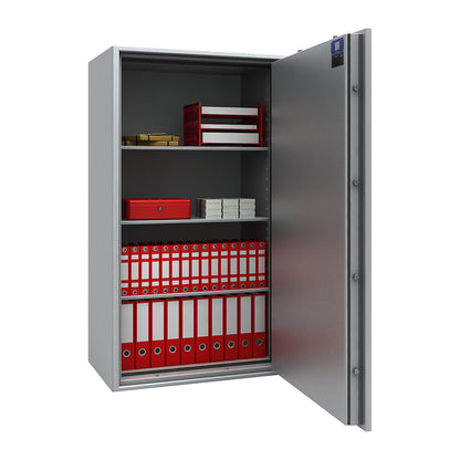 Fire resistant safety cabinet, VDS class I, VDMA W, grade S2 in accordance with EN 14450, S 60 P, HxWxD 1550 x 886 x 545 mm.