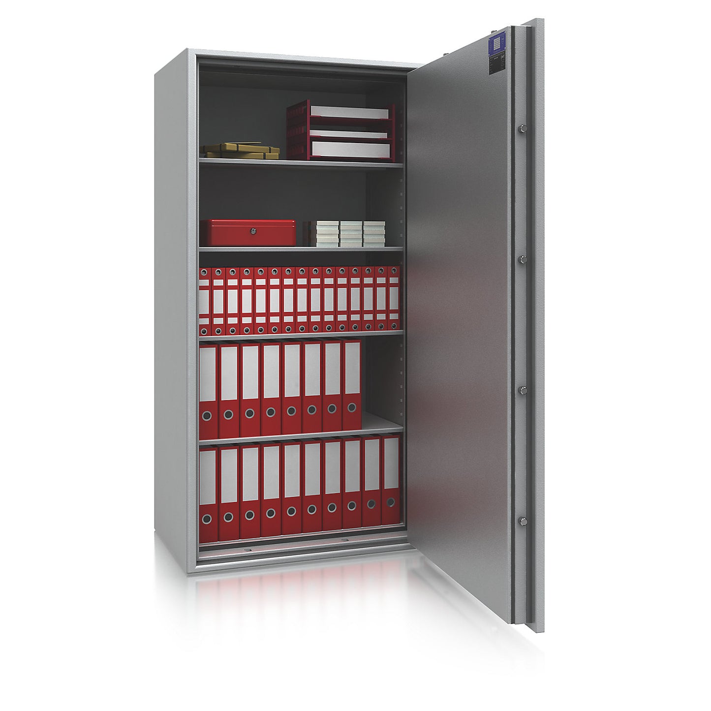 Fire resistant safety cabinet, VDS class I, VDMA W, grade S2 in accordance with EN 14450, S 60 P, HxWxD 1700 x 886 x 545 mm.