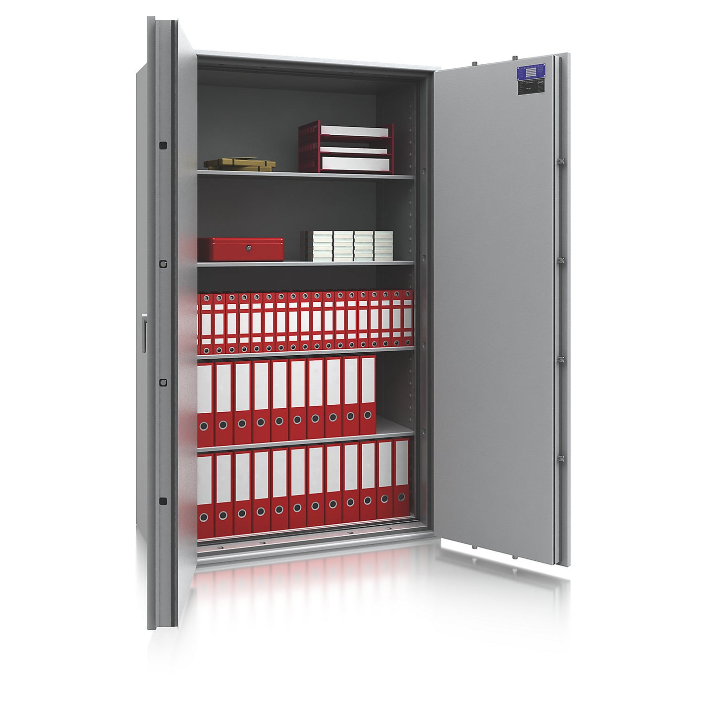 Fire resistant safety cabinet, VDS class I, VDMA W, grade S2 in accordance with EN 14450, S 60 P, HxWxD 1884 x 1128 x 559 mm.