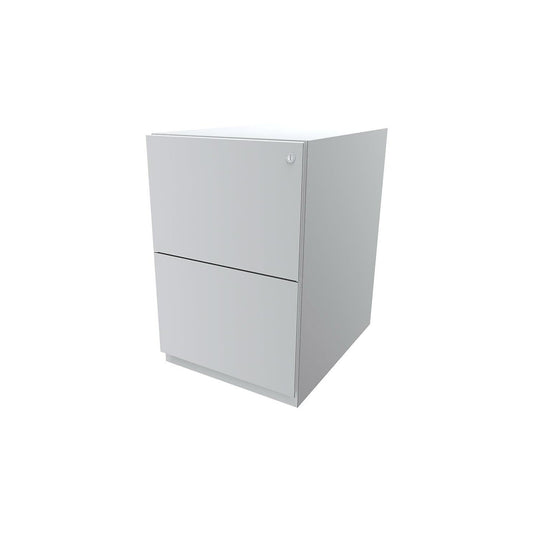 Note™ mobile pedestal, with 2 suspension file drawers, HxW 645 x 420 mm, traffic white.