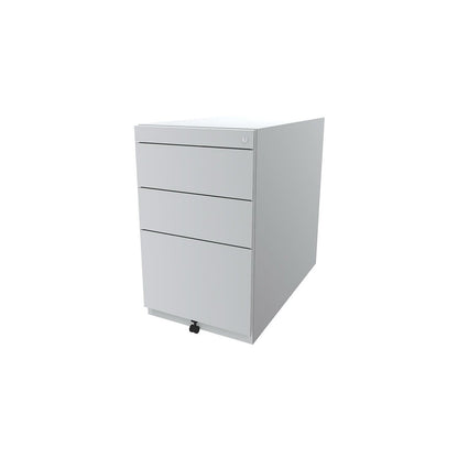 Note™ fixed pedestal, with 2 universal drawers, 1 suspension file drawer, without top, depth 775 mm, traffic white.