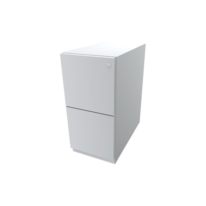 Note™ mobile pedestal, with 2 suspension file drawers, HxW 645 x 300 mm, traffic white.