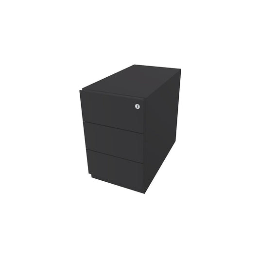 Note™ mobile drawer unit, with 3 universal drawers, HxWxD 495 x 300 x 565 mm, with grip rail, charcoal.