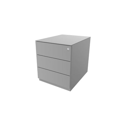 Note™ mobile drawer unit, with 3 universal drawers, HxWxD 502 x 420 x 565 mm, with grip rail and top, light grey.