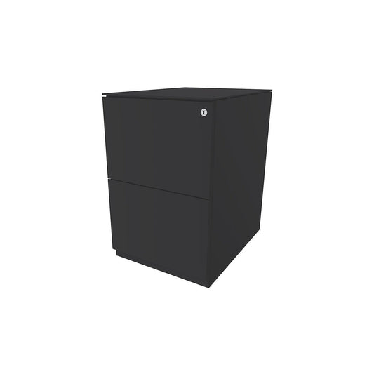 Note™ mobile pedestal, with 2 suspension file drawers, HxW 652 x 420 mm, with top, charcoal.
