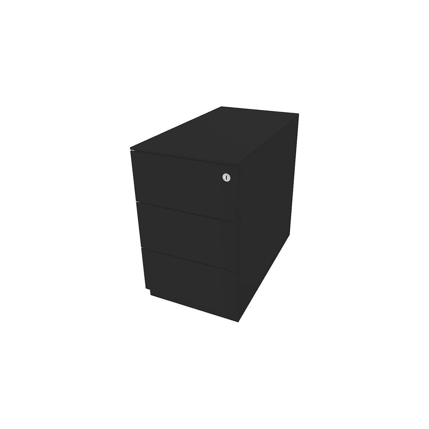 Note™ mobile drawer unit, with 3 universal drawers, HxWxD 502 x 300 x 565 mm, with grip rail and top, black.