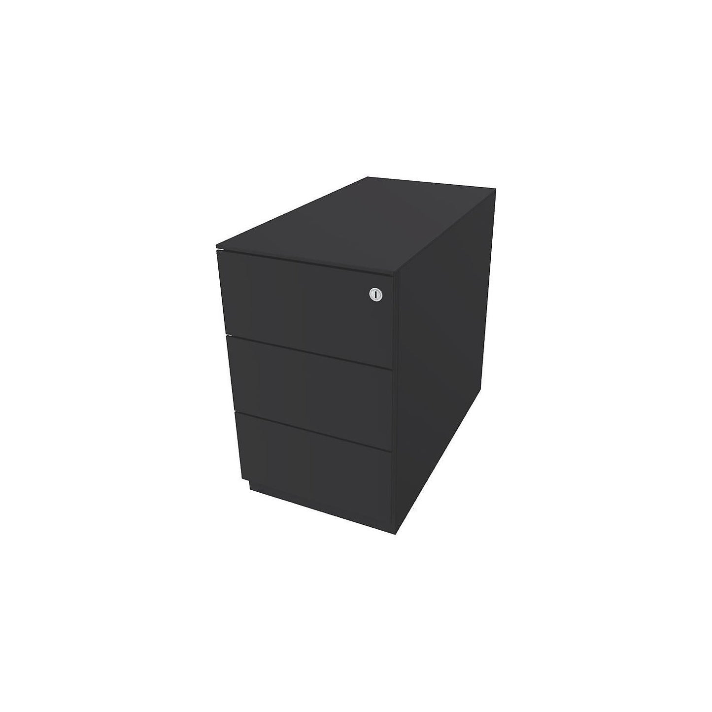 Note™ mobile drawer unit, with 3 universal drawers, HxWxD 502 x 300 x 565 mm, with grip rail and top, charcoal.