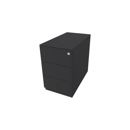 Note™ mobile drawer unit, with 3 universal drawers, HxWxD 502 x 300 x 565 mm, with grip rail and top, charcoal.