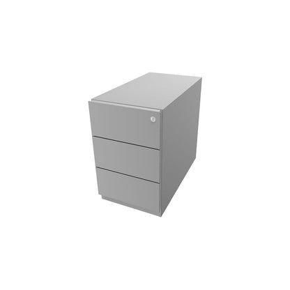 Note™ mobile drawer unit, with 3 universal drawers, HxWxD 495 x 300 x 565 mm, with grip rail, light grey.