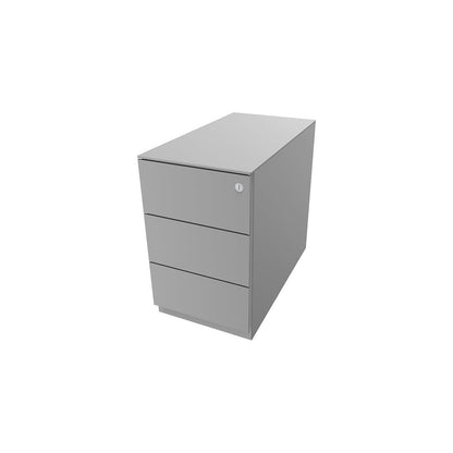 Note™ mobile drawer unit, with 3 universal drawers, HxWxD 502 x 300 x 565 mm, with grip rail and top, light grey.