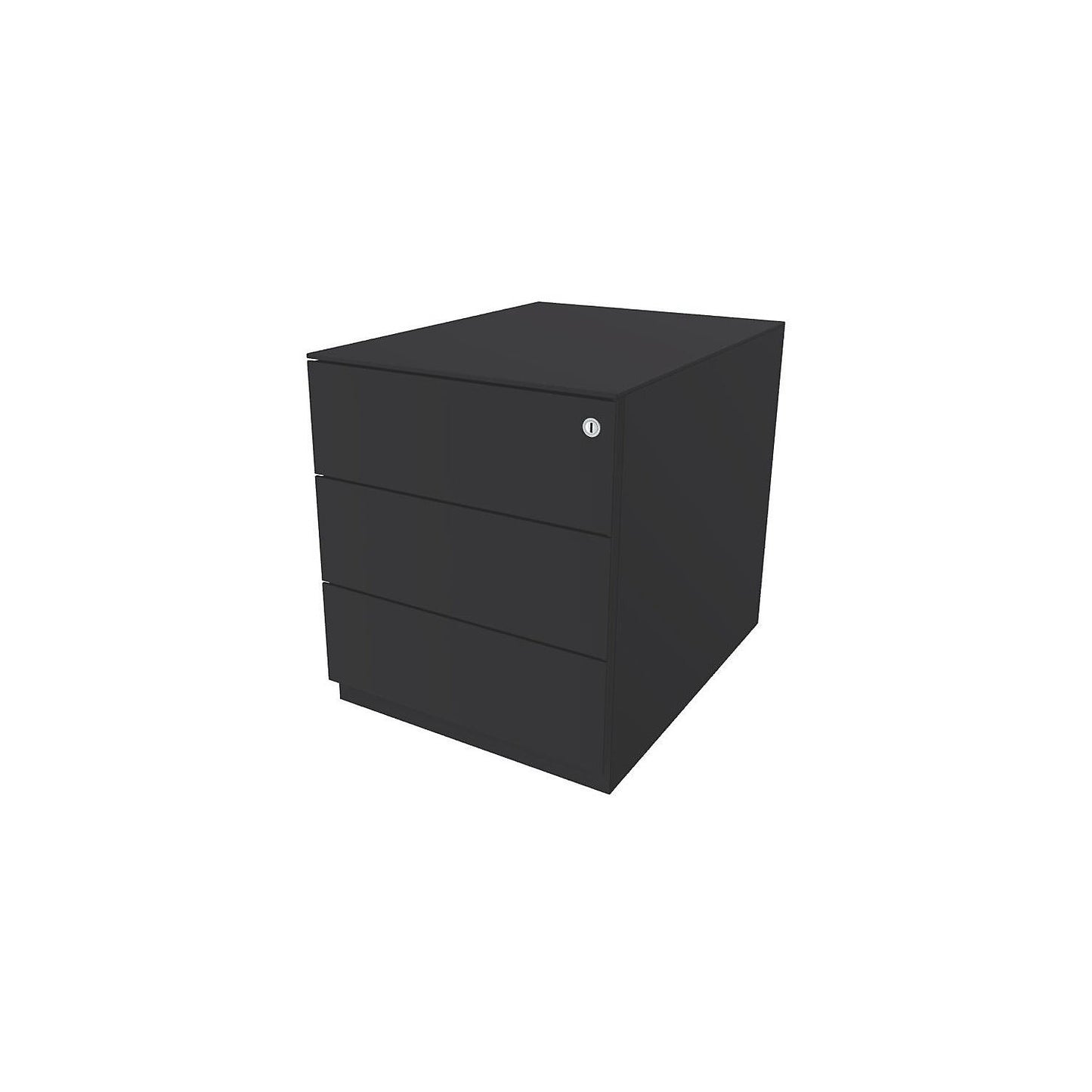 Note™ mobile drawer unit, with 3 universal drawers, HxWxD 502 x 420 x 565 mm, with grip rail and top, charcoal.